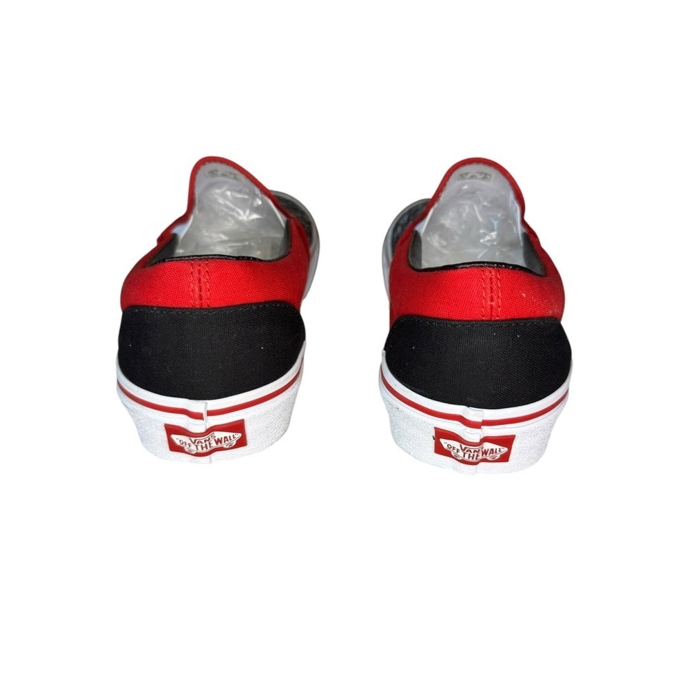 Vans Red and Black B Slip Ons - Picture 4 of 9